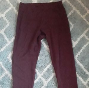 M wine maroon leggings